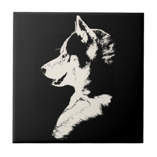 Husky Dog Art Ceramic Tile Sled Dog Decor & Gifts
