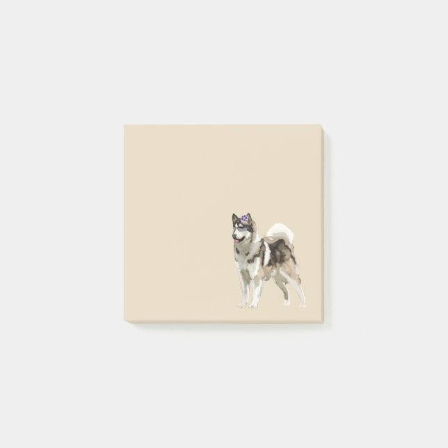 Husky Dog Art Post-it Notes (Front)