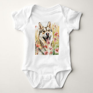 Husky Dog baby Bodysuit