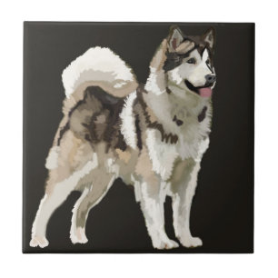 Husky Dog Ceramic Photo Tile