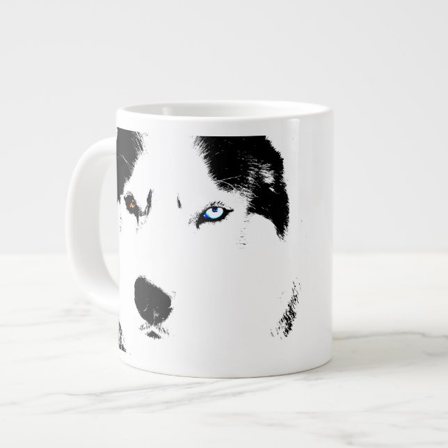 Husky Dog Coffee Mug Siberian Husky Sleg Dog Cup (Front Left)