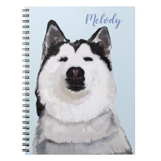 Husky Dog Custom Photo Notebook (Front)
