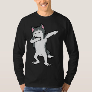 Husky Dog Dabbing Husky Love Huskey Dogs Kids Dabb T-Shirt
