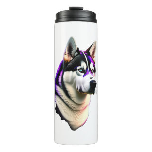 Husky Dog Design Thermal Tumbler