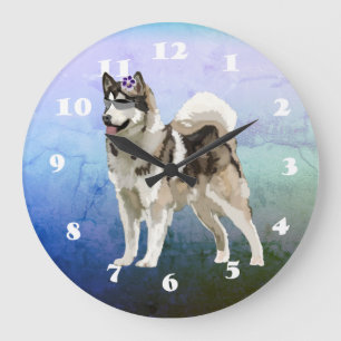 Husky Dog, Husky Art Wall Clock