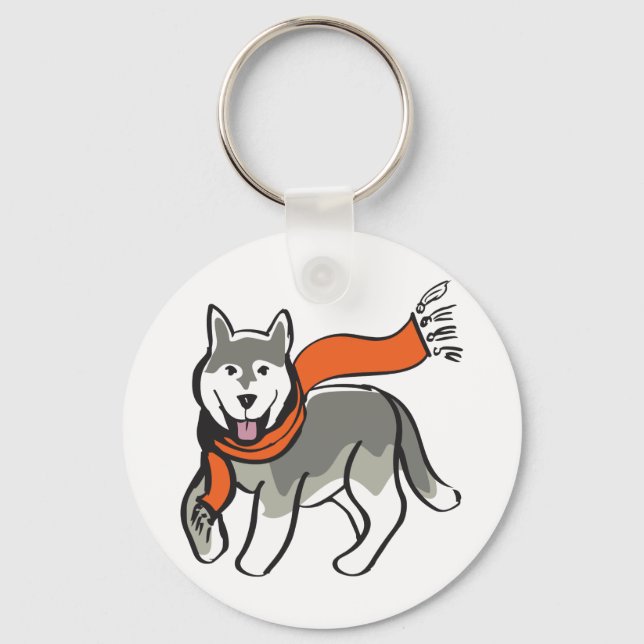 Husky Dog Key Ring (Front)