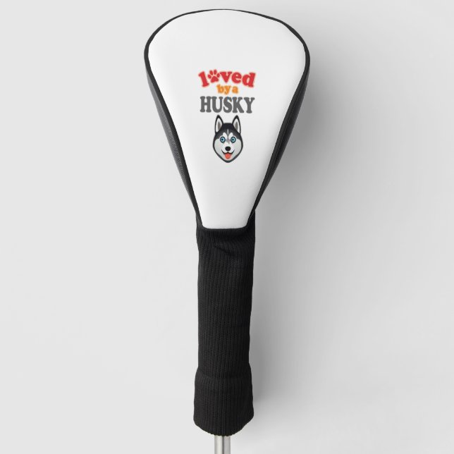 Husky Dog Lover Golf Head Cover (Front)
