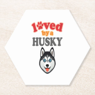 Husky Dog Lover Paper Coaster