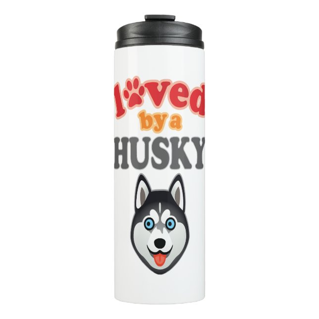 Husky Dog Lover Thermal Tumbler (Front)