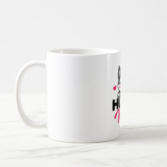 Husky Dog Mum Cute Kawaii Design Coffee Mug (Left)