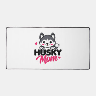Husky Dog Mum Cute Kawaii Design Desk Mat