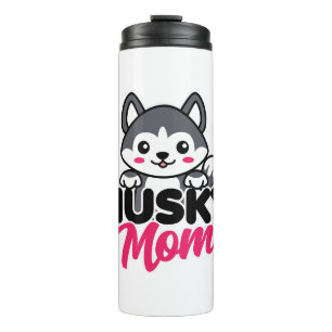 Husky Dog Mum Cute Kawaii Design Thermal Tumbler