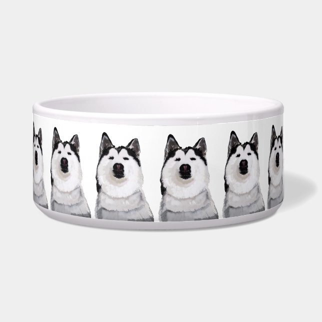 Husky Dog Pet Bowl (Front)