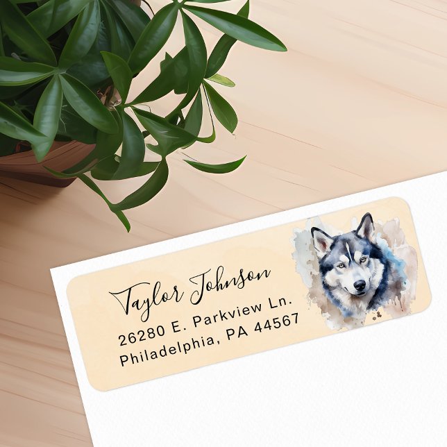 Husky Dog Return Address Label (Creator Uploaded)