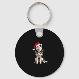 Husky Dog Santa Hat Christmas Tree Xmas Gifts For  Key Ring
