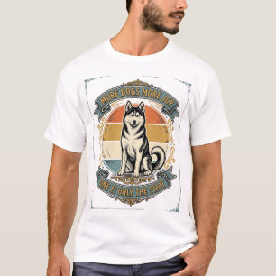 Husky Dog Shirt Vintage Engraving One More Dog Des