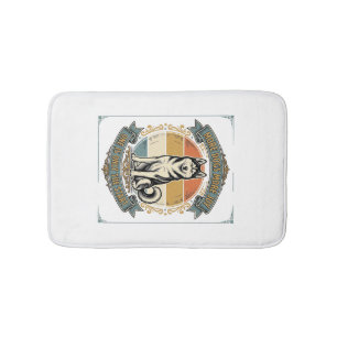 Husky Dog Shirt Vintage Engraving One More Dog Des Bath Mat