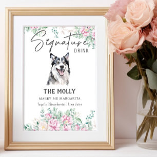 Husky Dog Signature Drink Sign