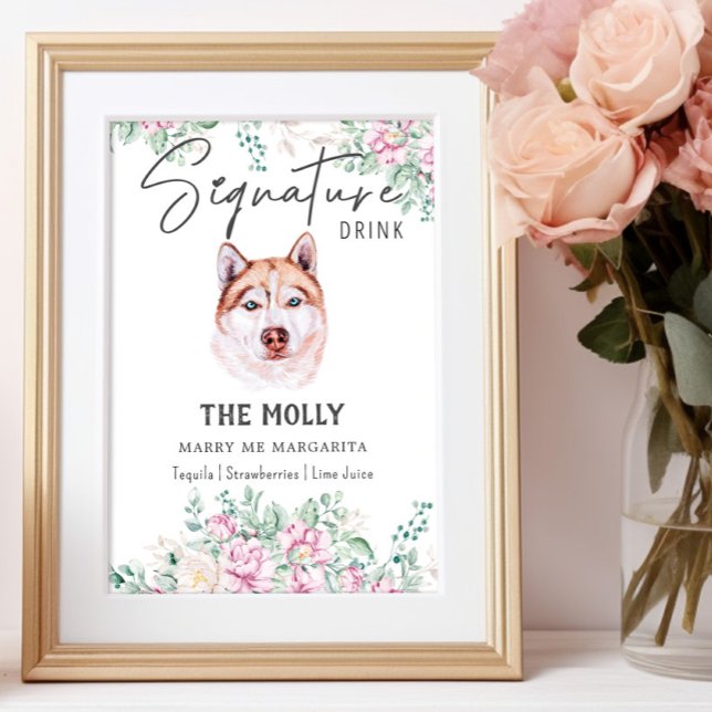 Husky Dog Signature Drink Sign (Creator Uploaded)