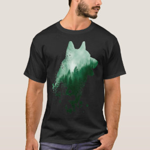 Husky Dog Silhouette  American Husky  Siberian Hus T-Shirt