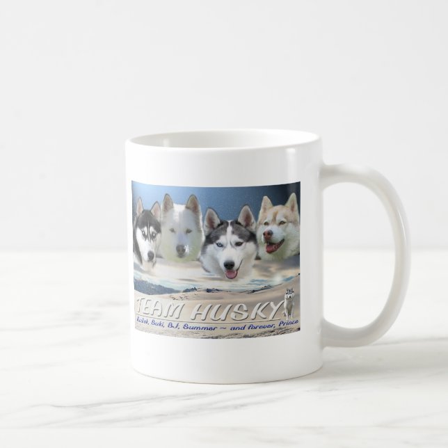 husky dog sleding coffee mug (Right)