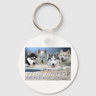 husky dog sleding key ring