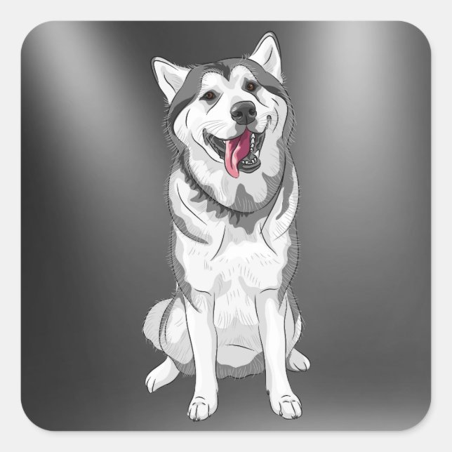 Husky Dog Sticker (Front)