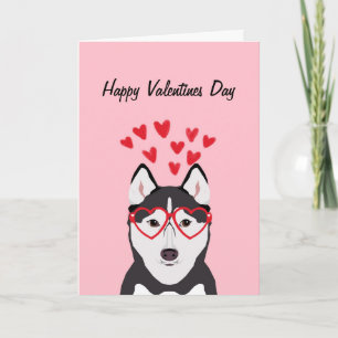 Husky Dog Valentines Love Card