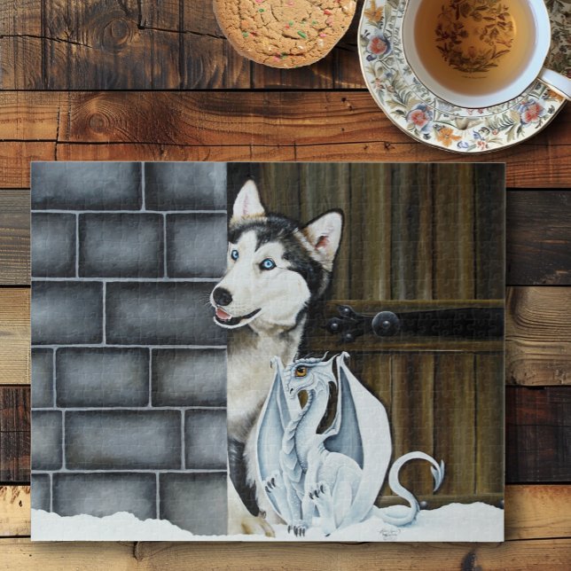 Husky Dog White Dragon Adventure Jigsaw Puzzle (Creator Uploaded)