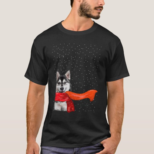 Husky Dog Winter Christmas Sweater Xmas Pet Dog (Front)