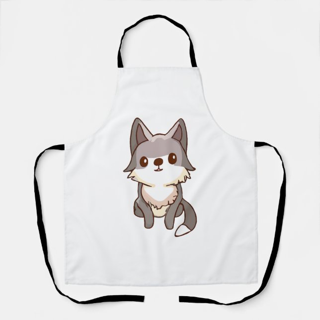 Husky Dog Wolfhound Apron (Front)