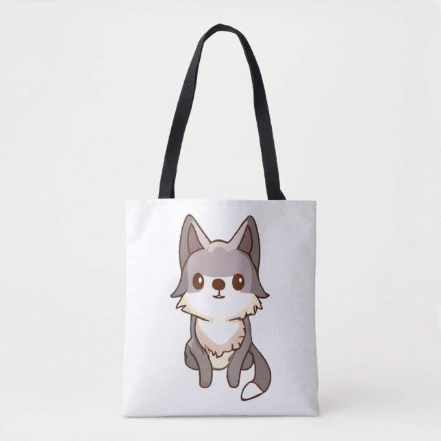 Husky Dog Wolfhound Tote Bag (Front)