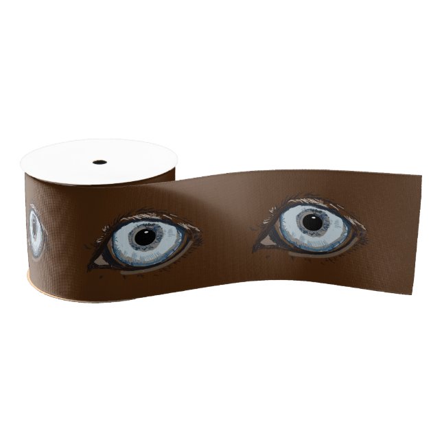 Husky Eye Pattern Grosgrain Ribbon (Spool)
