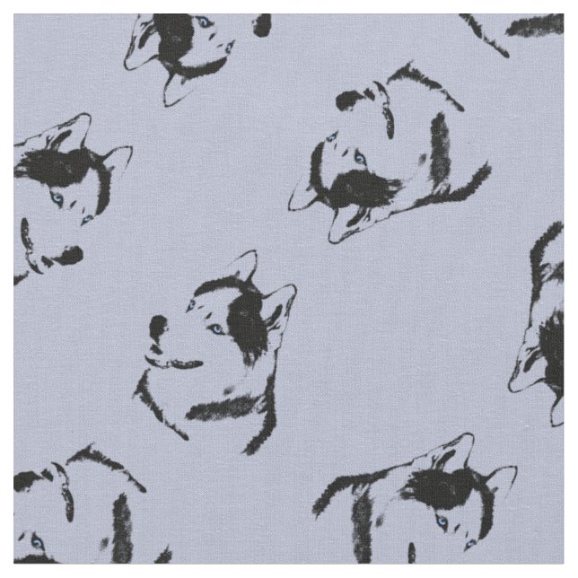 Husky Fabric Husky Malamute Fabrics Dog Textiles (Close Up)