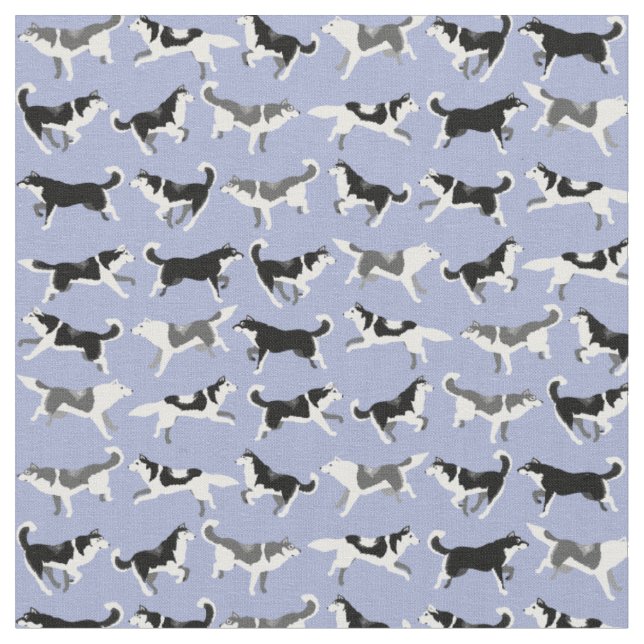 Husky Fabric Siberian Husky Fabrics Dog Textiles (Close Up)