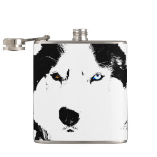 Husky Flask Custom Siberian Husky Drink Flask