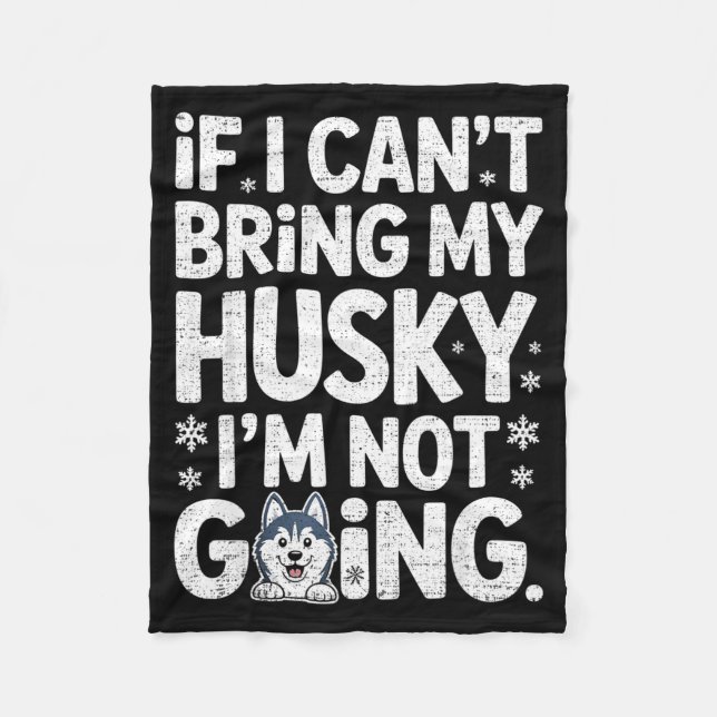 Husky For Men Women Siberian Huskies Dog Lover Tra Fleece Blanket (Front)