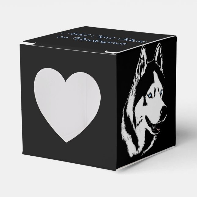 Husky Gift Box Personalise Husky Malamute Gift Box (Front Side)