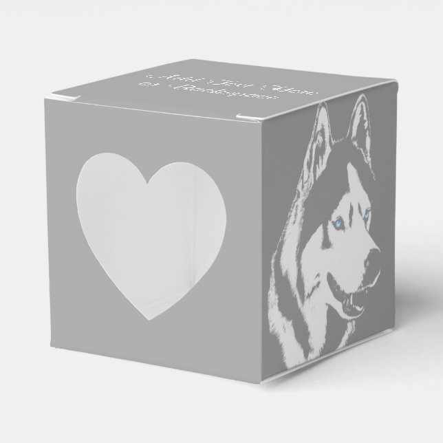Husky Gift Box Personalise Husky Malamute Gift Box (Front Side)