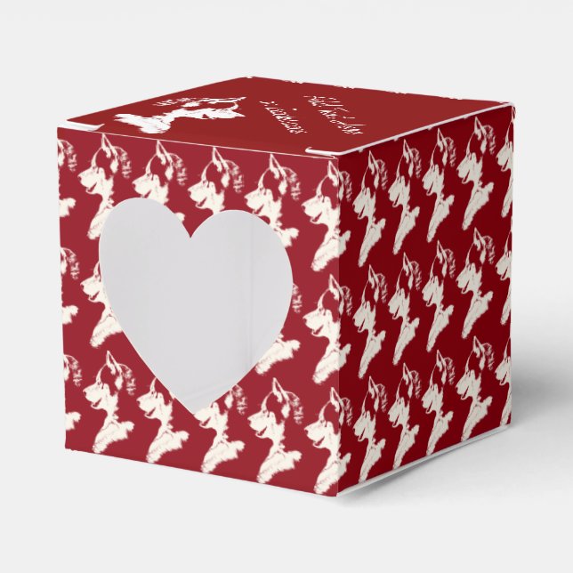 Husky Gift Box Personalise Husky Puppy Gift Boxes (Front Side)
