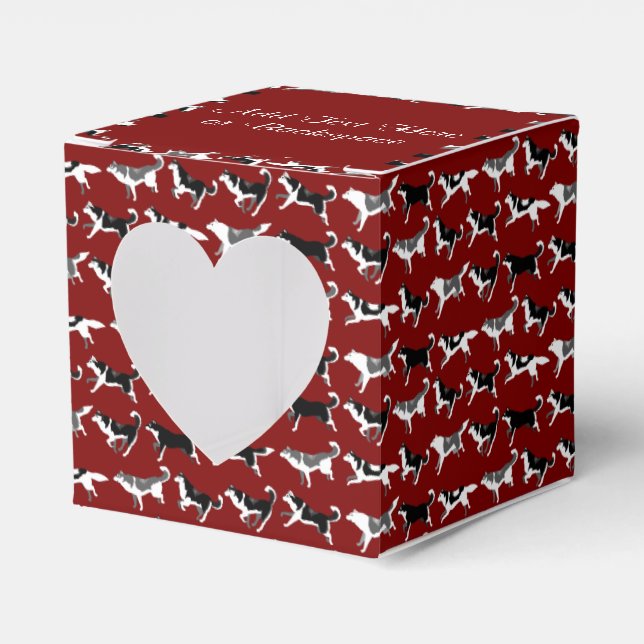 Husky Gift Box Personalise Husky Sled Dog Team Box (Front Side)