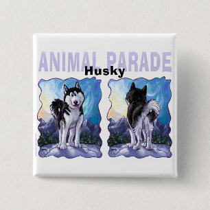 Husky Gifts & Accessories 15 Cm Square Badge