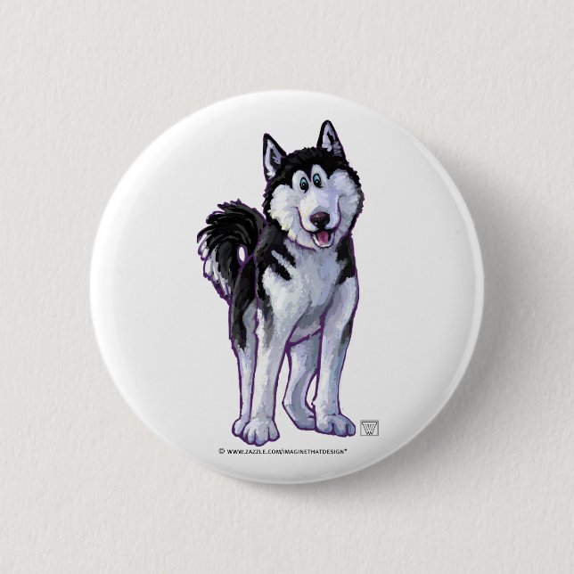 Husky Gifts & Accessories 6 Cm Round Badge (Front)
