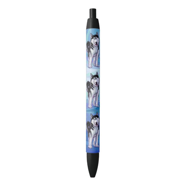 Husky Gifts & Accessories Black Ink Pen (Front Vertical)