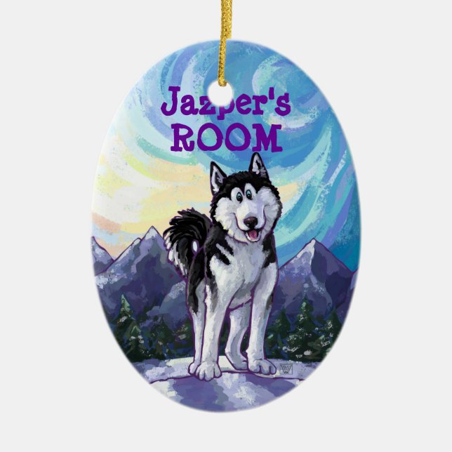 Husky Gifts & Accessories Ceramic Tree Decoration (Front)