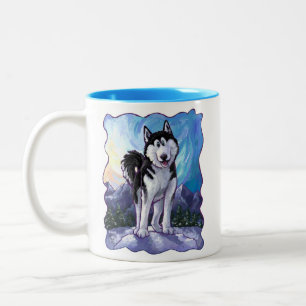 Husky Gifts & Accessories Two-Tone Coffee Mug