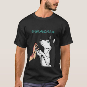 Husky Grandma Dog Mum Lover Women  T-Shirt
