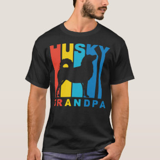 Husky Grandpa black  T-Shirt