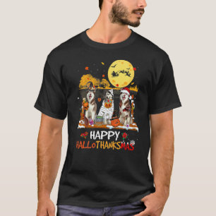 Husky Happy Hallothanksmas Halloween Thanksgiving T-Shirt