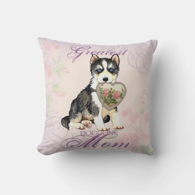 Husky Heart Mum Cushion (Front)